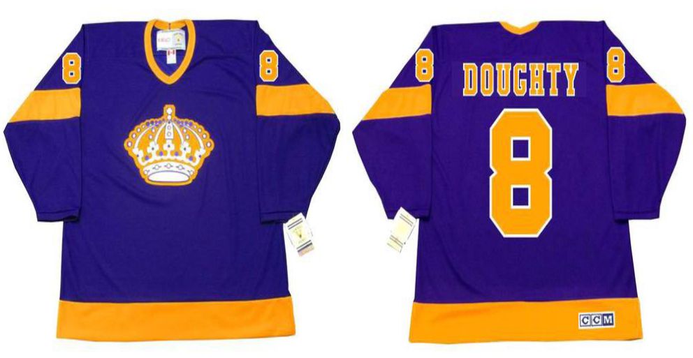2019 Men Los Angeles Kings 8 Doughty Purple CCM NHL jerseys